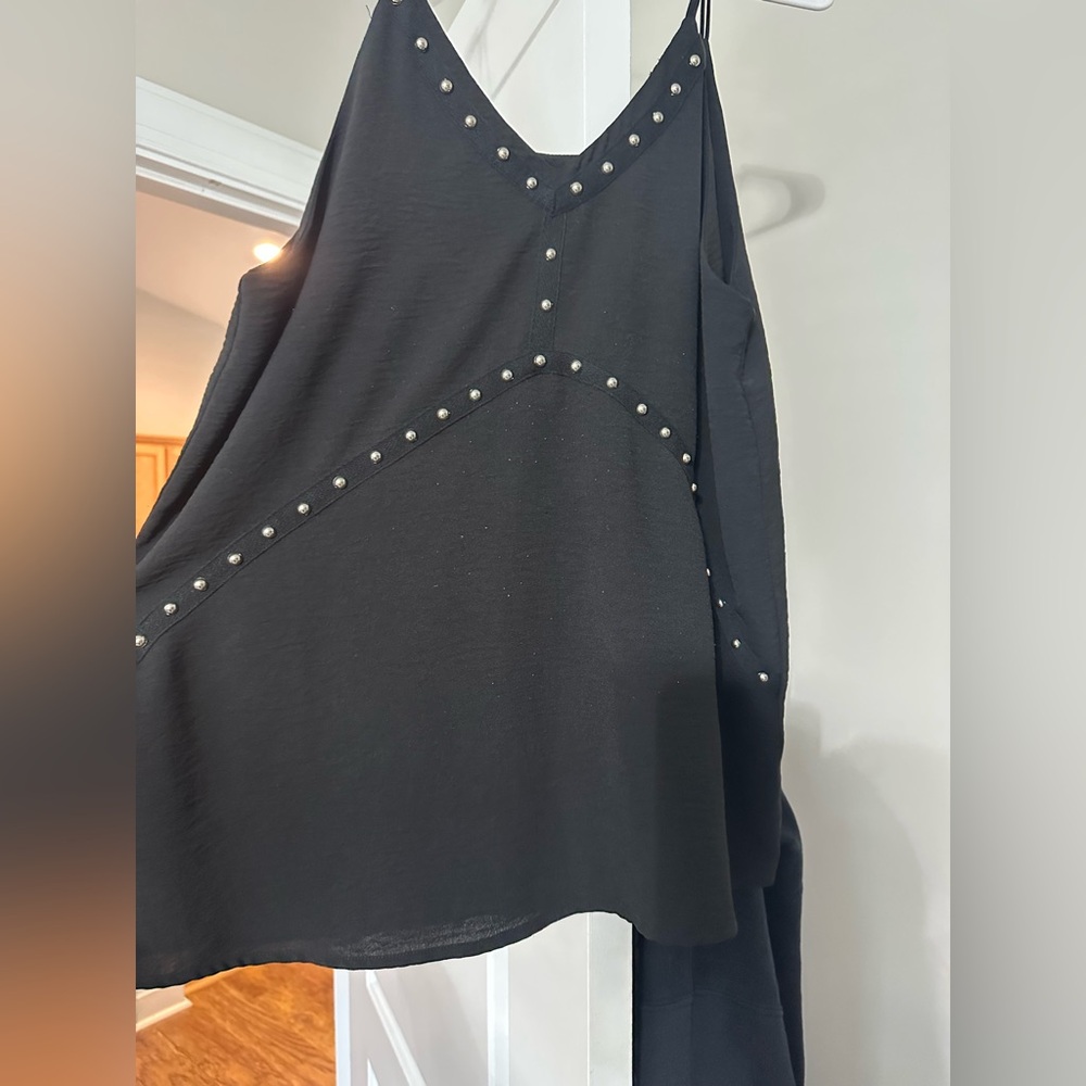 Black Studded Women's Top